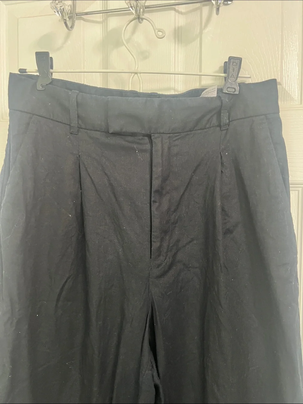Banana Republic Linen Dress Pants - Tailored Straight Wide Leg, Size 10 Tall
